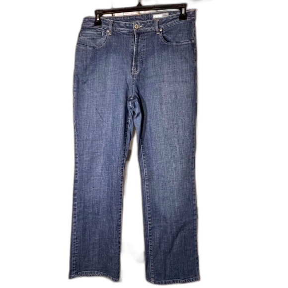 Chico’s Platinum straight leg denim jeans 5 pkt size 2 / 12 - Picture 1 of 7